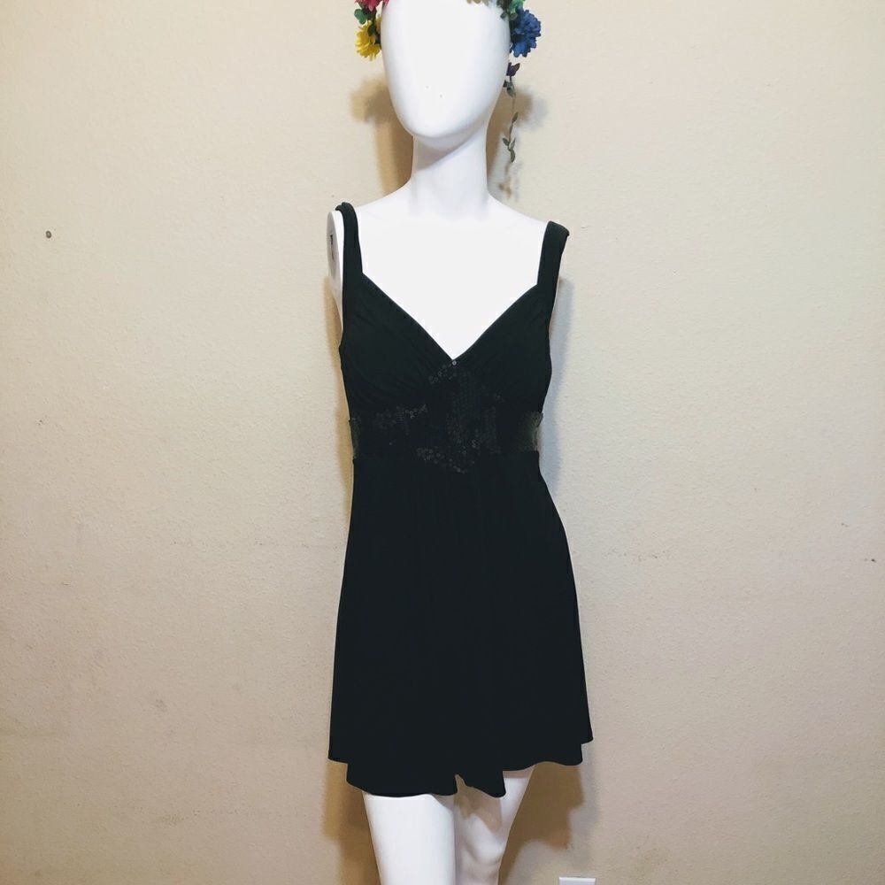 Fredericks of Hollywood Black Skater Dress Sz XS